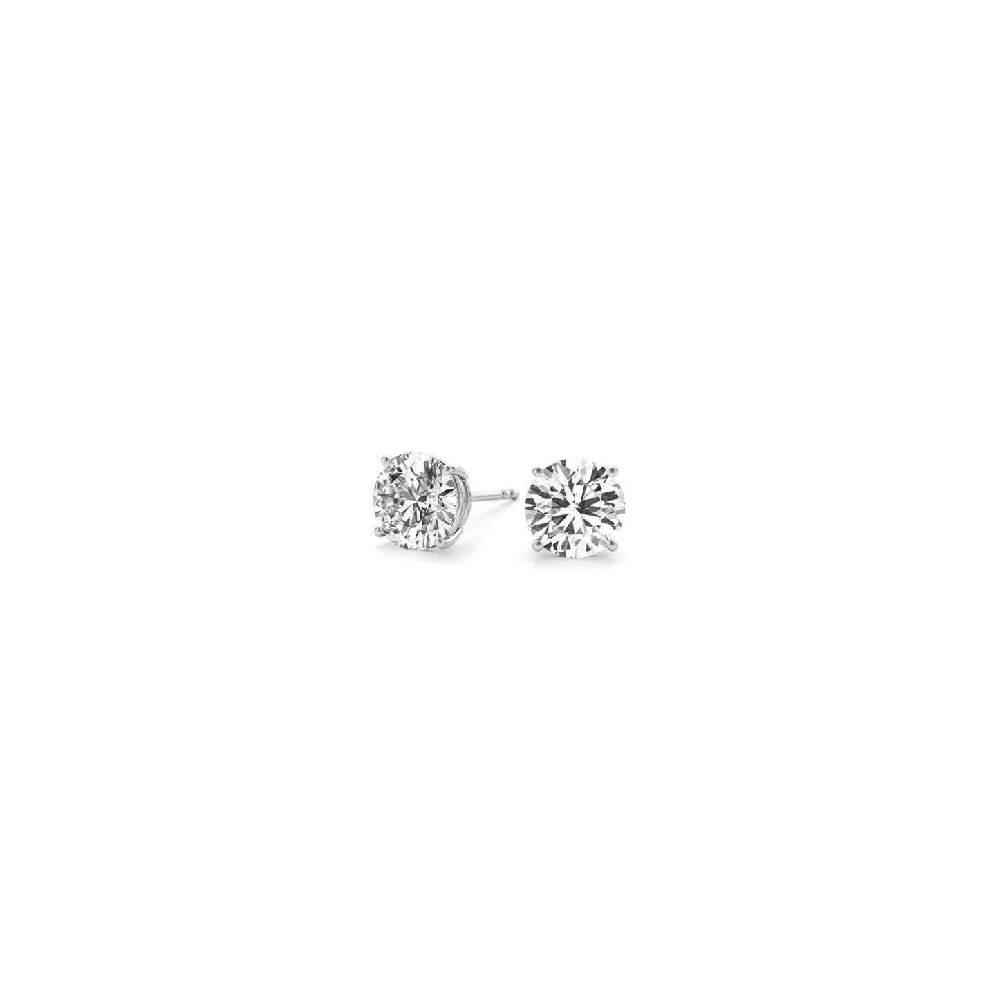 1/2 cttw Lab Grown Round Diamond Stud Earrings 14k White Gold (G/VS2)