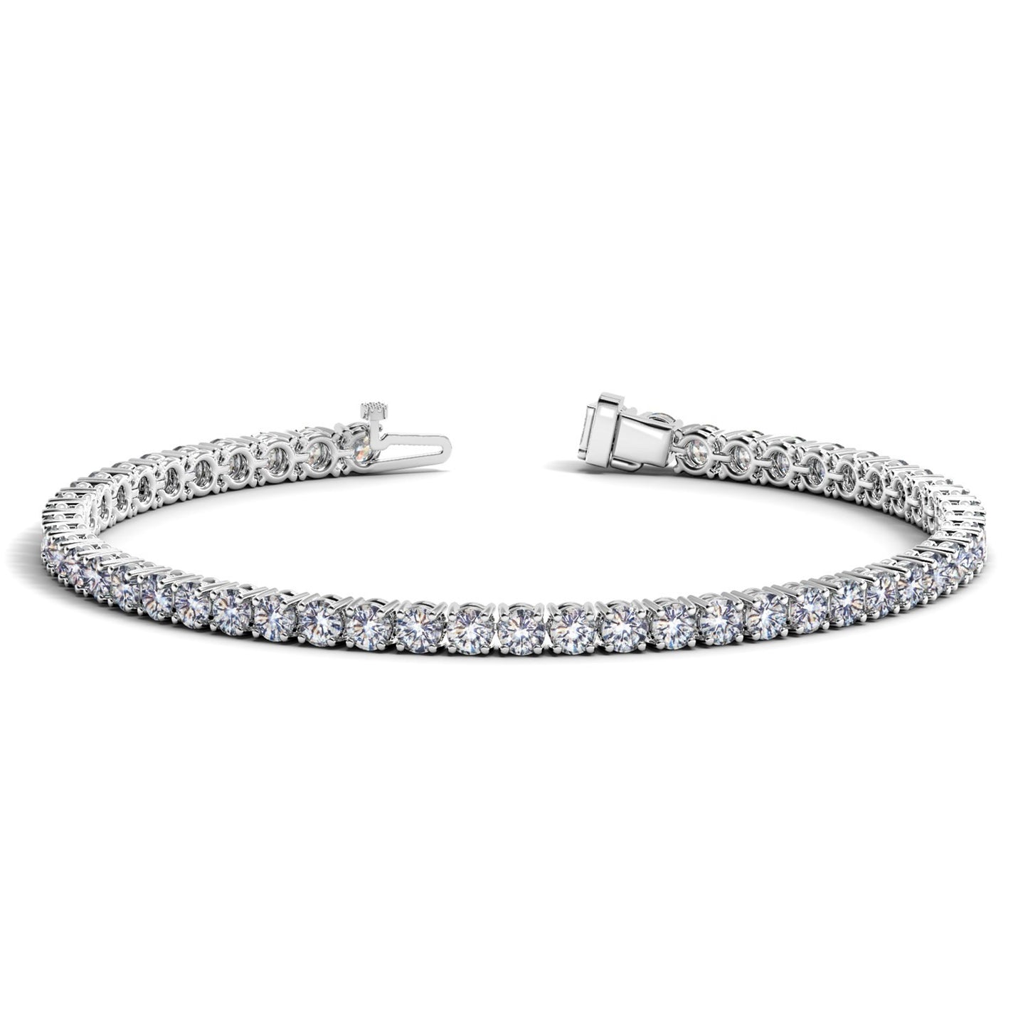 Lab Grown Round Diamond Tennis Bracelet in 14k White Gold (6 cctw F/G  VS2/SI1)