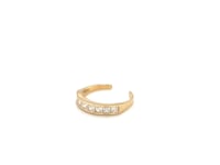 14k Yellow Gold Pave Set Cubic Zirconia Toe Ring
