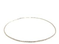 14k White Gold Sparkle Anklet 1.5mm