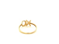 14k Yellow Gold with XO Ring