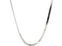 Sterling Silver Rhodium Plated Herringbone Chain (3.30 mm)