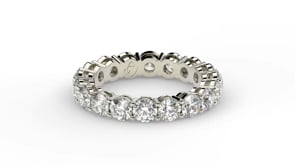 Round Cut Lab Grown Diamond Eternity Ring in 14k White Gold (2 cttw FG/VS2)