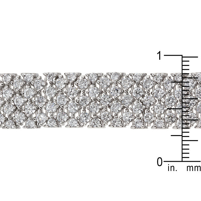 Cubic Zirconia Buckle Bracelet