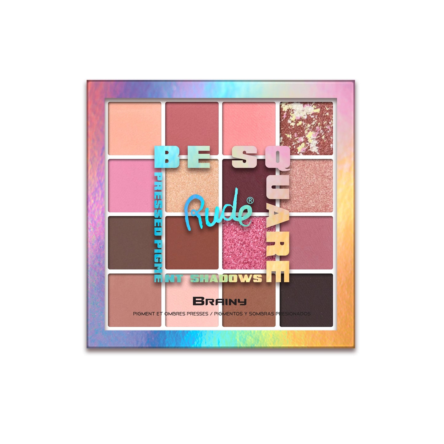 RUDE Be Square Pressed Pigments & Shadows - Brainy
