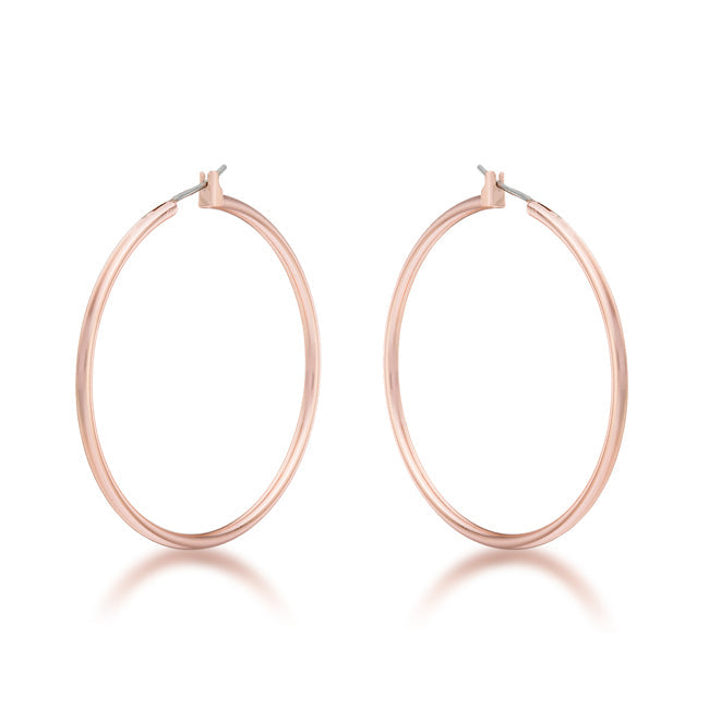 45mm Rose Gold Plated Hoop Earrings