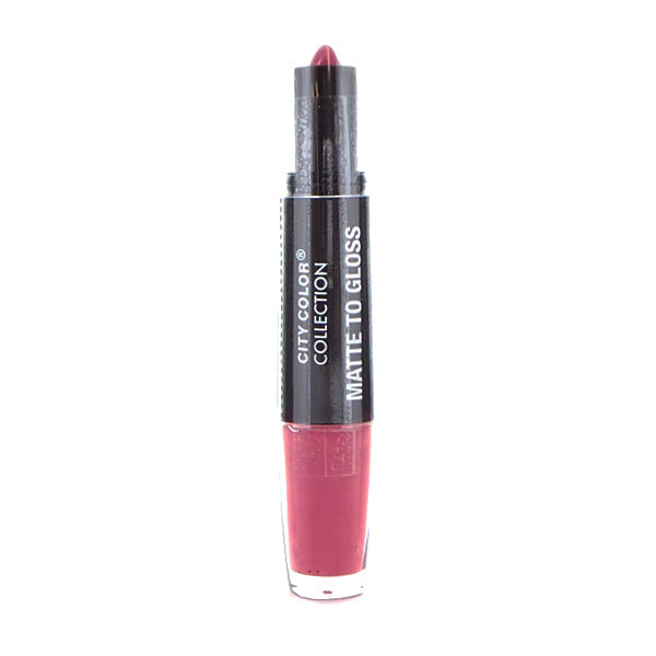CITY COLOR Matte To Gloss Dual-Ended Matte Lipstick with Lip Gloss