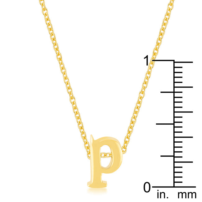 Golden Initial P Pendant