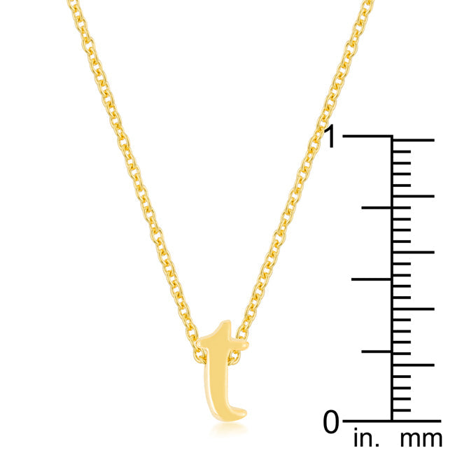 Golden Initial T Pendant