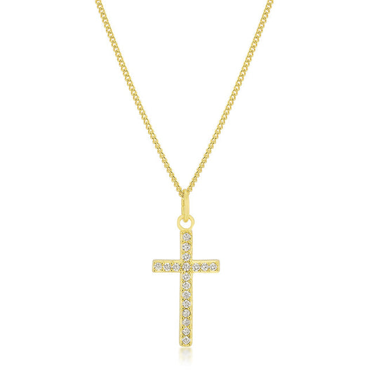 Simple Golden Cross Pendant