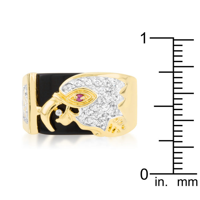 Cubic Zirconia Eagle Mens Ring