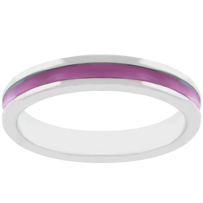 Fuchsia Enamel Eternity Ring