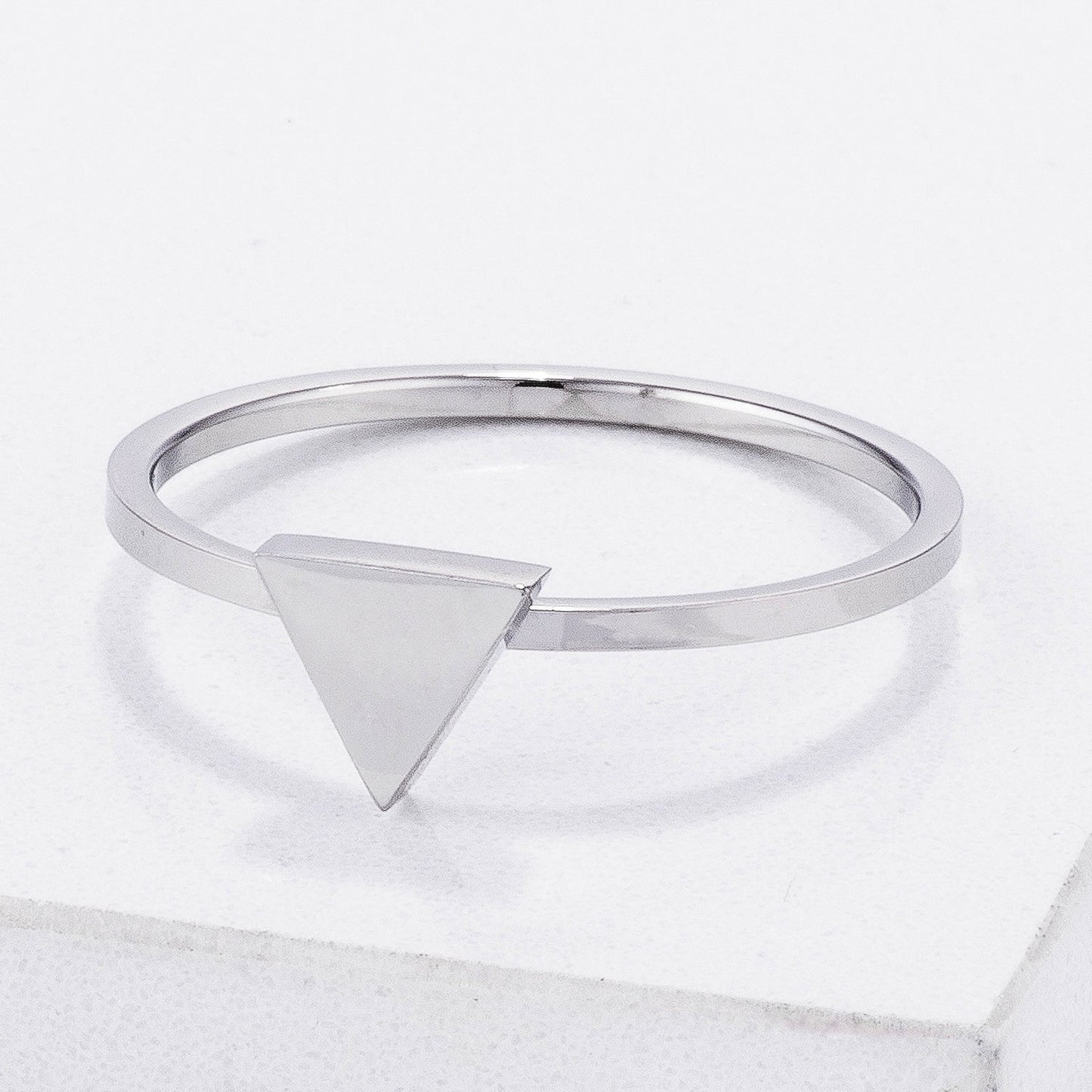 Stainless Steel Triangle Stackable Ring