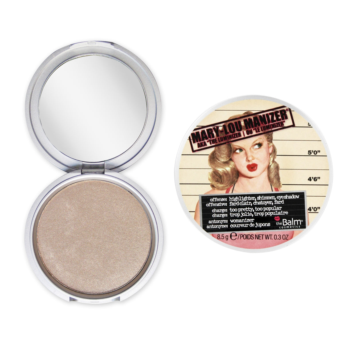 theBalm Mary-Lou Manizer Highlighter, Shadow & Shimmer - Champagne