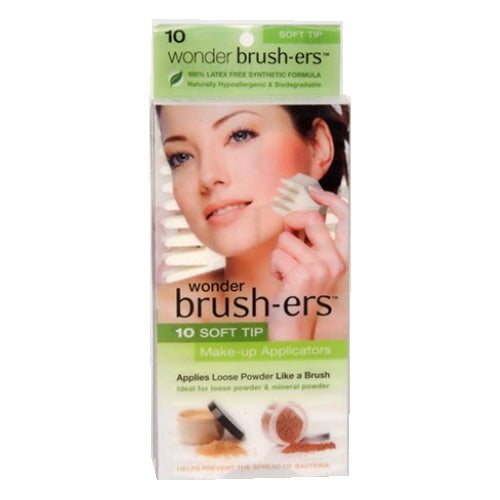 Wonder Brush-ers Make-up Applicators - 10 Soft Tip - White