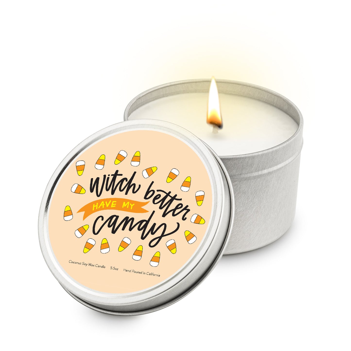 Witch Better Have My Candy 5.5 oz Soy Blend Travel Candle Tin